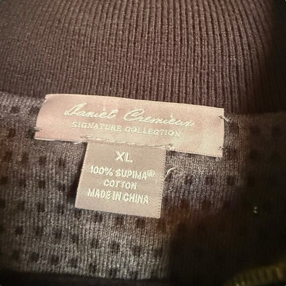 Daniel Cremieux Sz XL 1/4 Zip Sweater Vest Preppy Golf Dark Academia - Picture 5 of 10